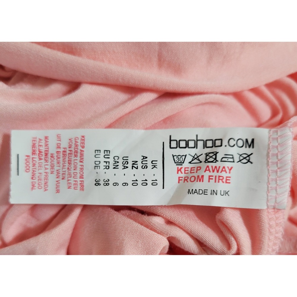 Boohoo Strappy Cami Playsuit New Womens Pink Size 6 US NWT Jumpsuit 0313‎ - Picture 11 of 12